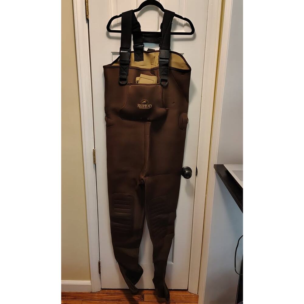 RedHead Brown Neoprene Hip Waders Overalls Worn once Size L - Picture 2 of 10